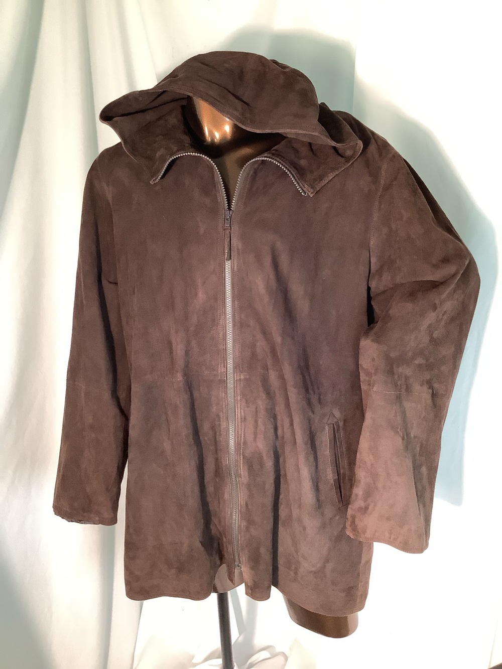 J. Jill Vintage Hooded Suede Jacket - Large